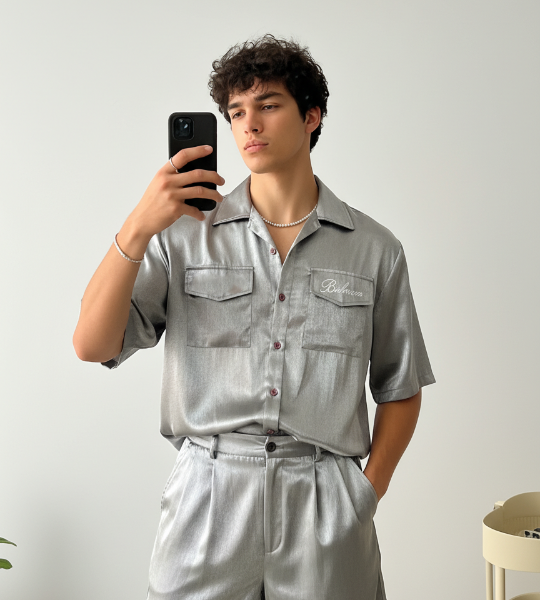 Exclusive Balmain Shimmering Satin Set