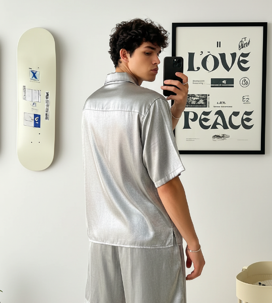 Exclusive Balmain Shimmering Satin Set